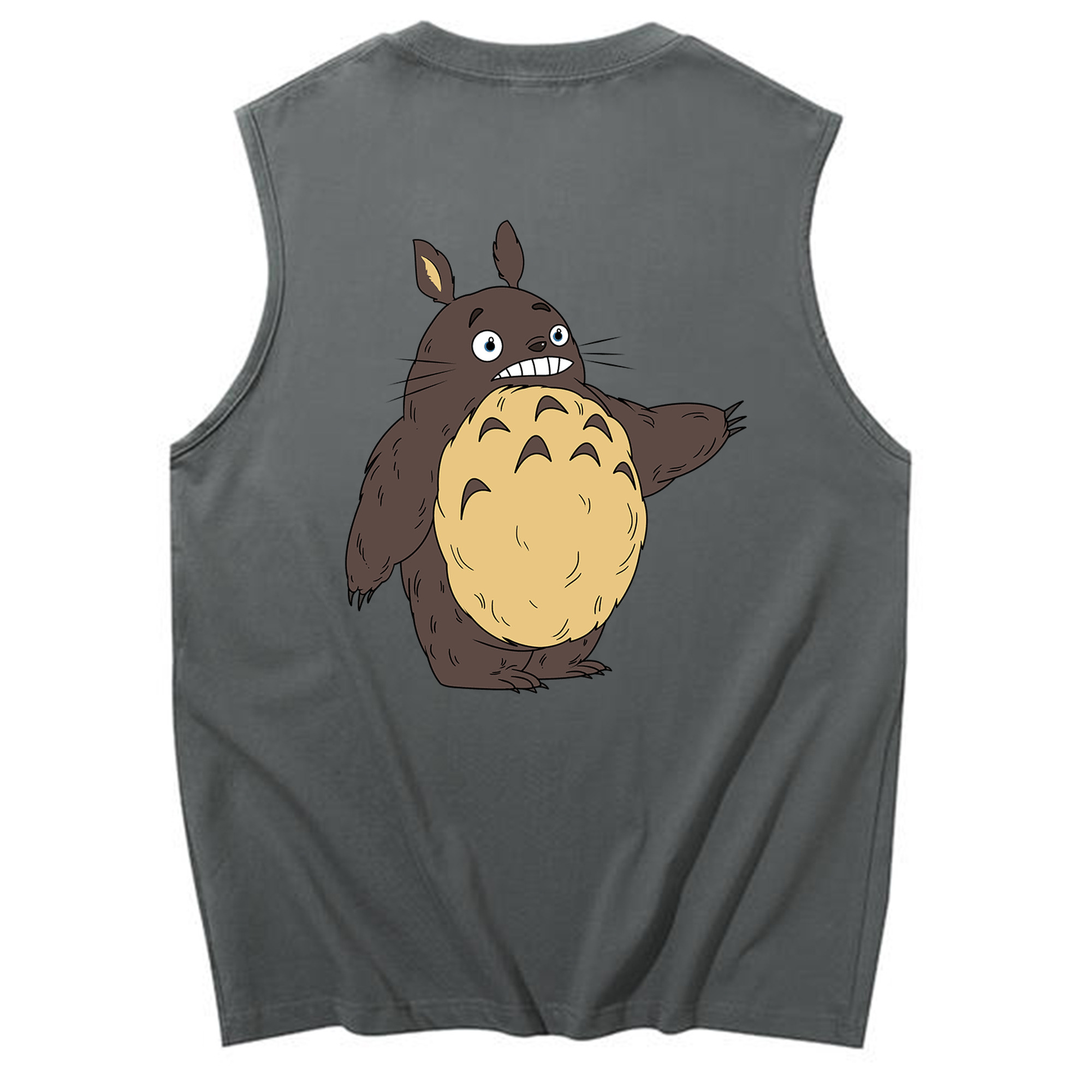 （画像用） となりのトトロ 草壁メイ 草壁サツキ My Neighbor Totoro Satsuki Kusakabe Mei Kusakabe コットン100％タンクトップ（背面プリント）